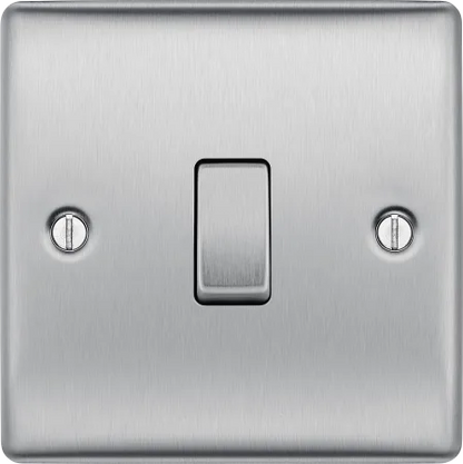 BG Nexus Decorative Brushed Steel Wiring Accessories Complete Range Grey Inserts